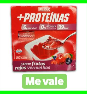 gelatina + proteinas mercadona hacendado frutos rojos